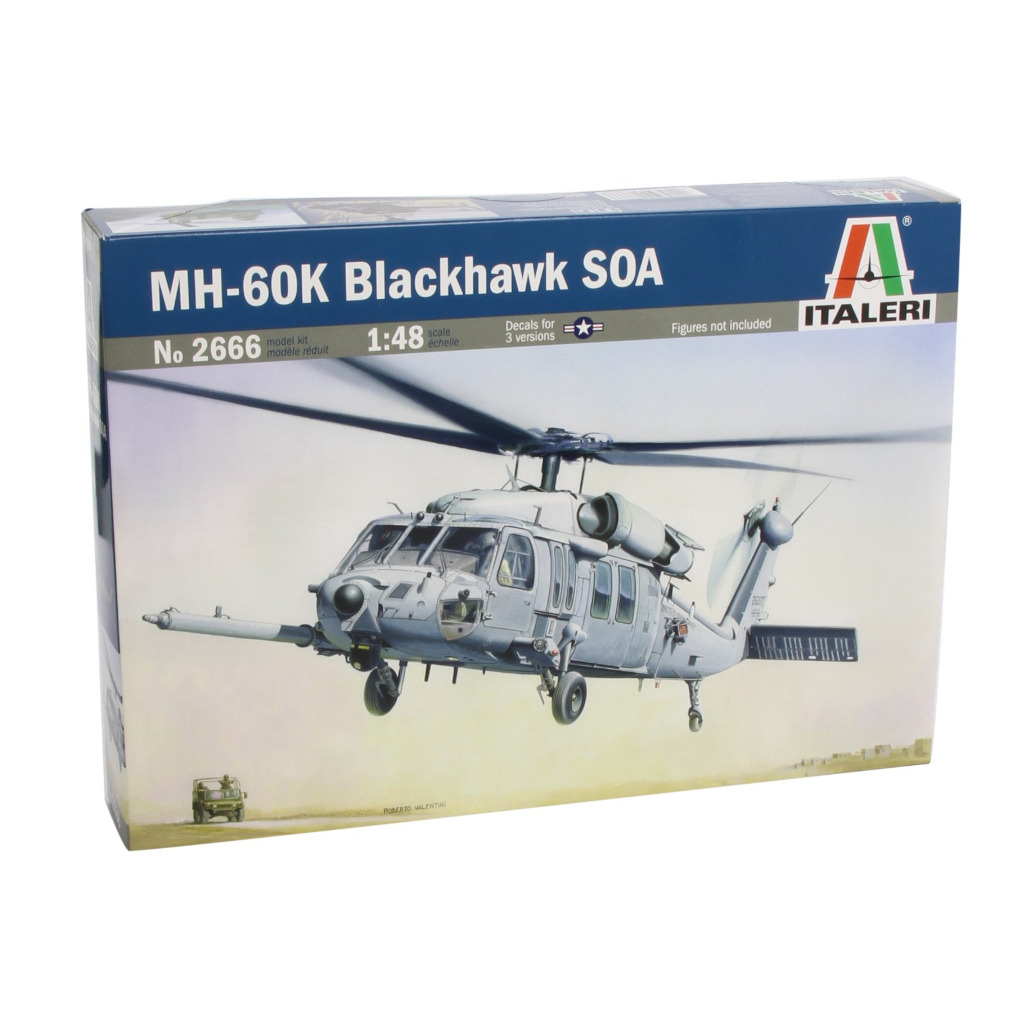 Italeri 002666 1/48 Scale Sikorsky Mh-60K Blackhawk SOA (Special Operations Aviation) - Techtonic Hobbies - Italeri
