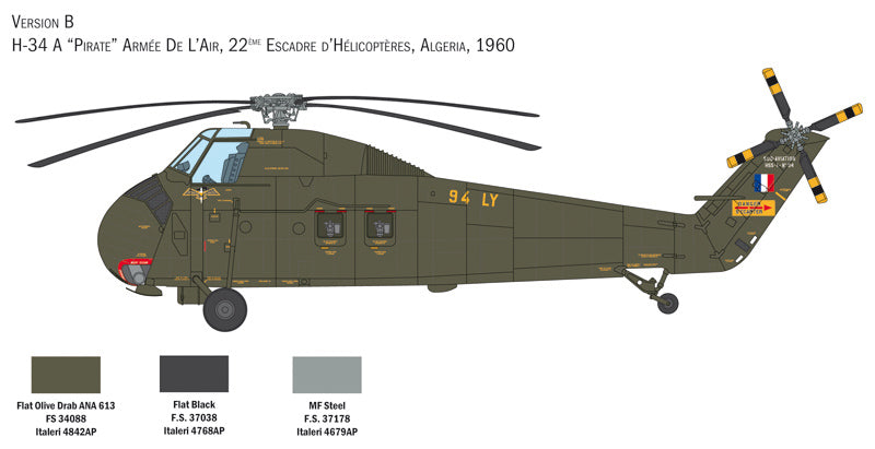 Italeri 02776 1/48 Scale H-34A Pirate /UH-34D U.S. Marines - Techtonic Hobbies - Italeri