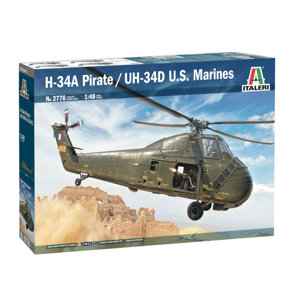 Italeri 02776 1/48 Scale H-34A Pirate /UH-34D U.S. Marines - Techtonic Hobbies - Italeri