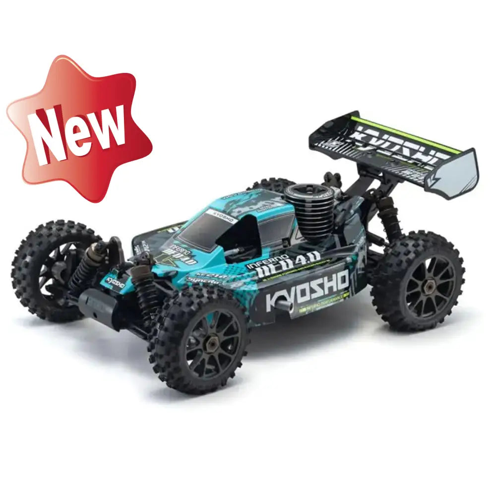 Kyosho 1/8 Inferno Neo 4.0 T2 Green 4WD Nitro Readyset Remote Control Cars & Trucks