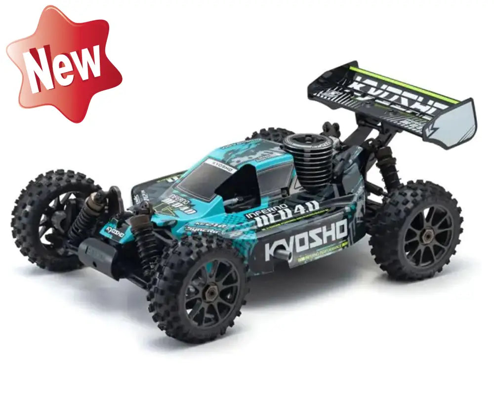 Kyosho 1/8 Inferno Neo 4.0 T2 Green 4WD Nitro Readyset Remote Control Cars & Trucks