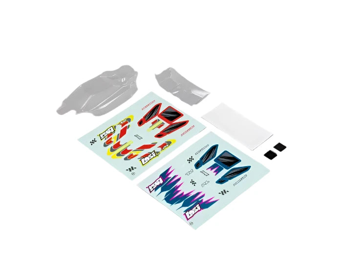 Losi Body and Wing, Clear, Micro-B