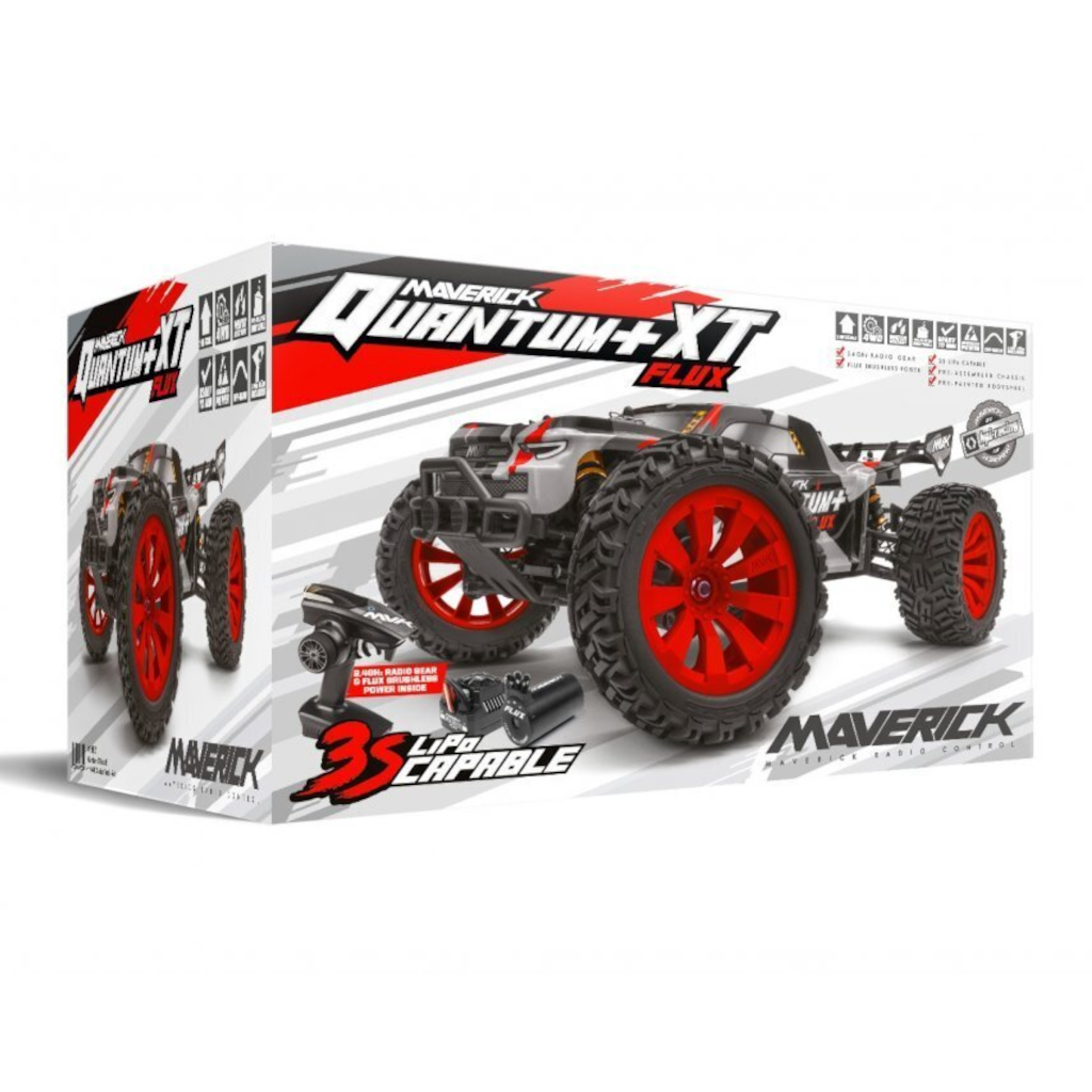 Maverick Quantum+ XT Flux 3S Brushless Electric Truggy 1/10 4WD (Red) [150301] - [Sunshine-Coast] - Maverick - [RC-Car] - [Scale-Model]