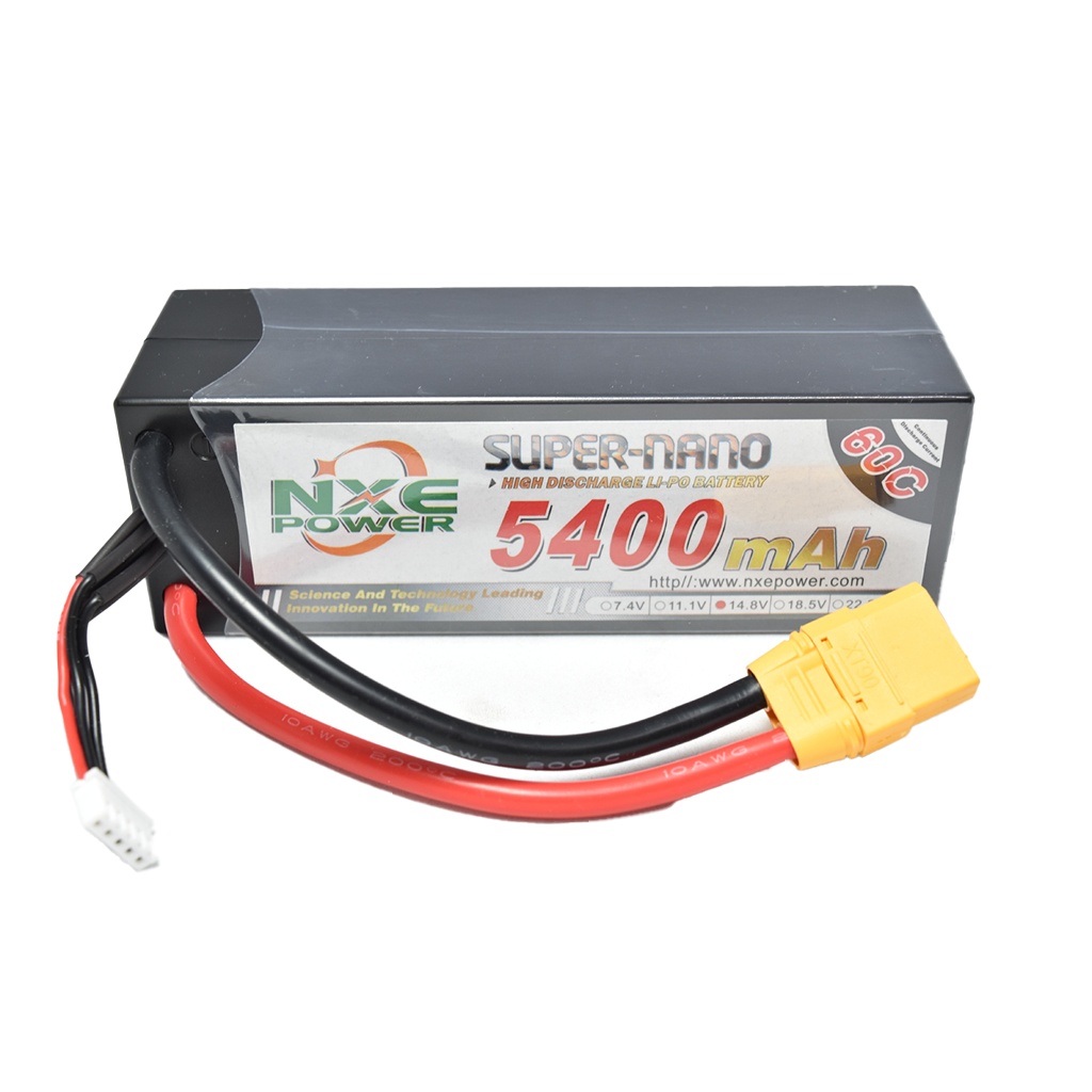 NXE 14.8v 5400mah 60c H/case Lipo w/XT90