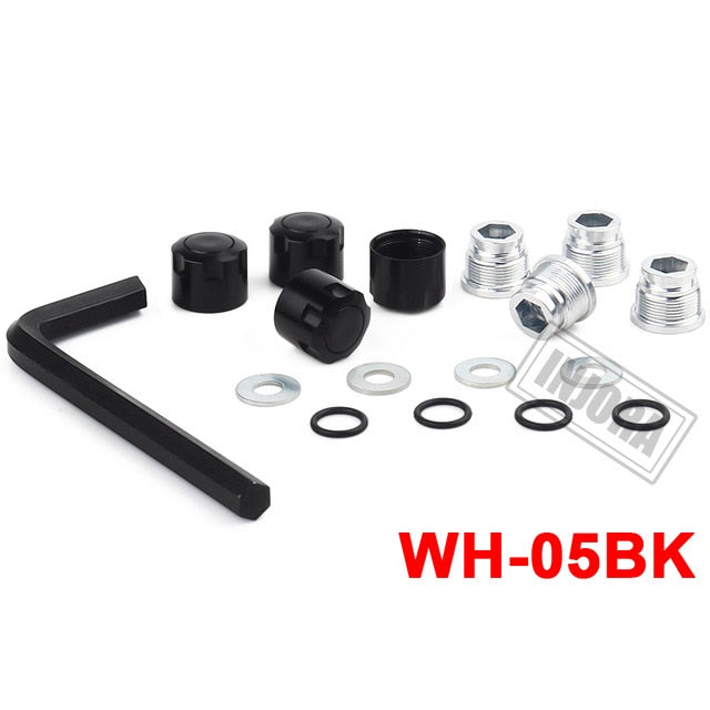 INJORA 4PCS M4 Aluminum Wheel Lock Nuts, RC Wheel Rim Center Caps