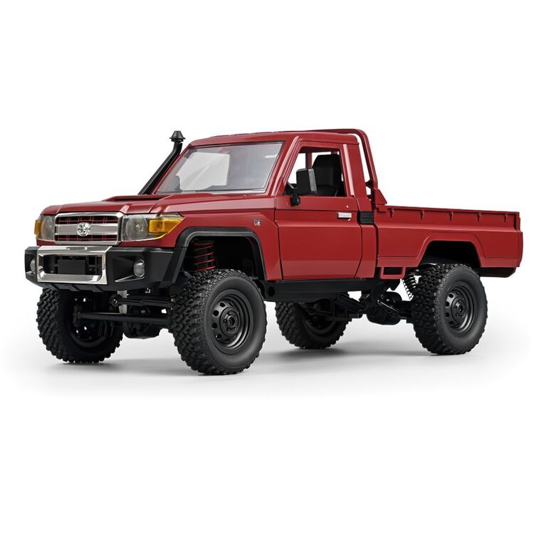 MN82 Toyota Land Cruiser LC79 RC rock crawler with red color ute styled body