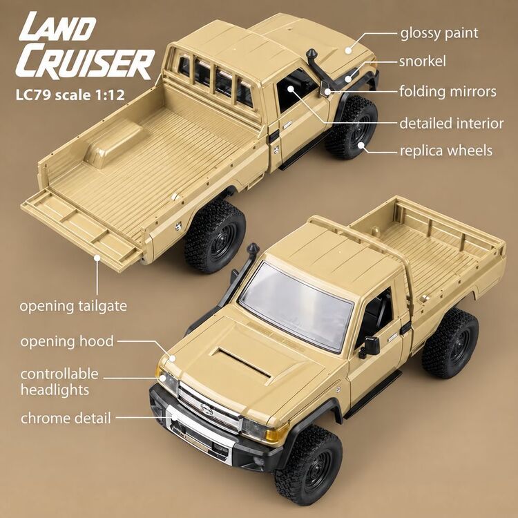 MN Model 1/12 Toyota LC79 MN82 4WD RC Crawler RTR