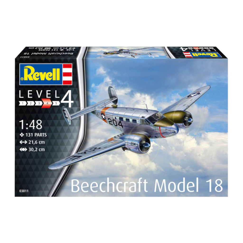 Revell 03811 1/48 Scale Beechcraft Model 18 Model Kit - [Sunshine-Coast] - Revell - [RC-Car] - [Scale-Model]