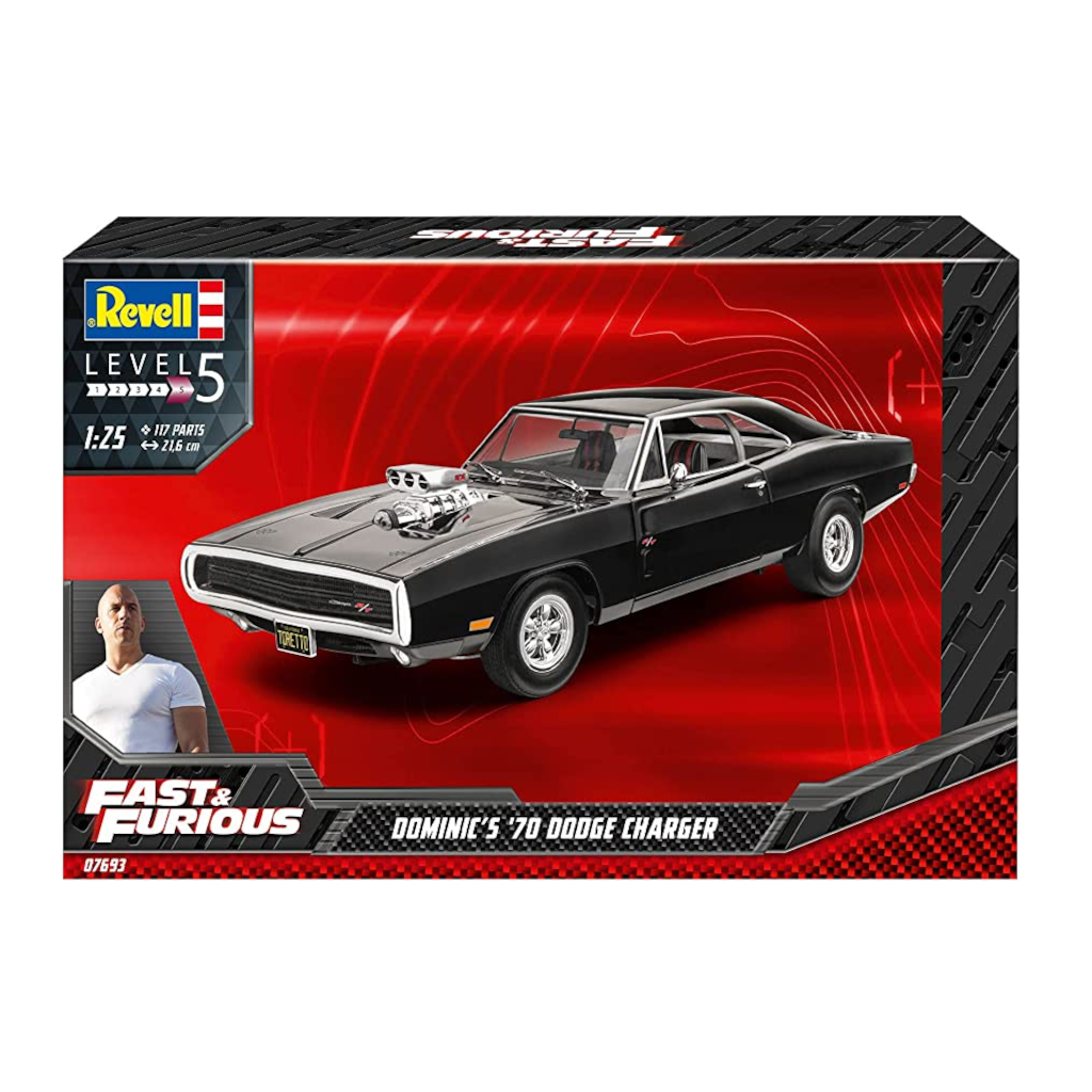 Revell 07693 1/25 Scale Fast & Furious - Dominics 1970 Dodge Charger - Techtonic Hobbies - Revell