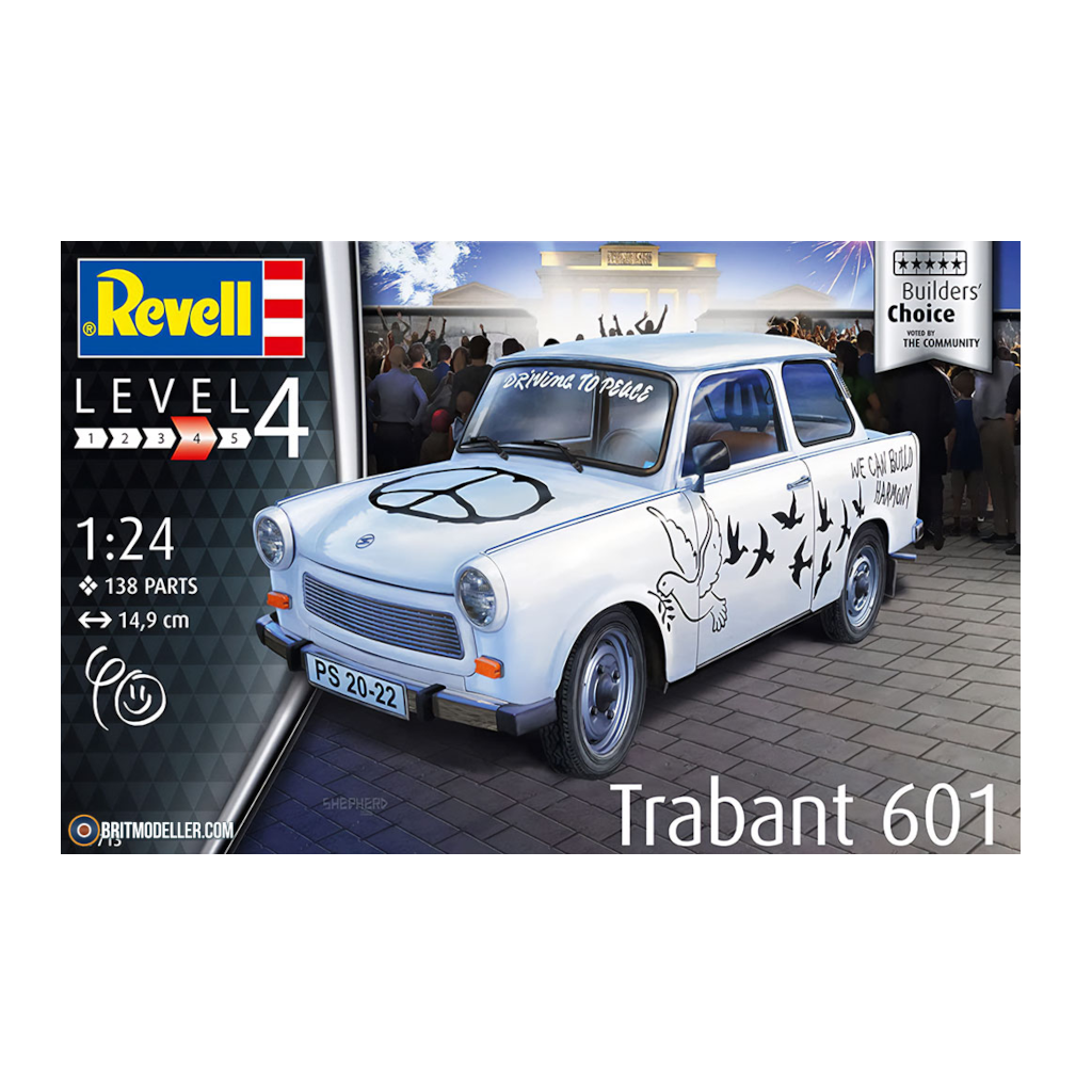 Revell 07713 1/24 Scale Trabant 601S "Builder's Choice" - Techtonic Hobbies - Revell