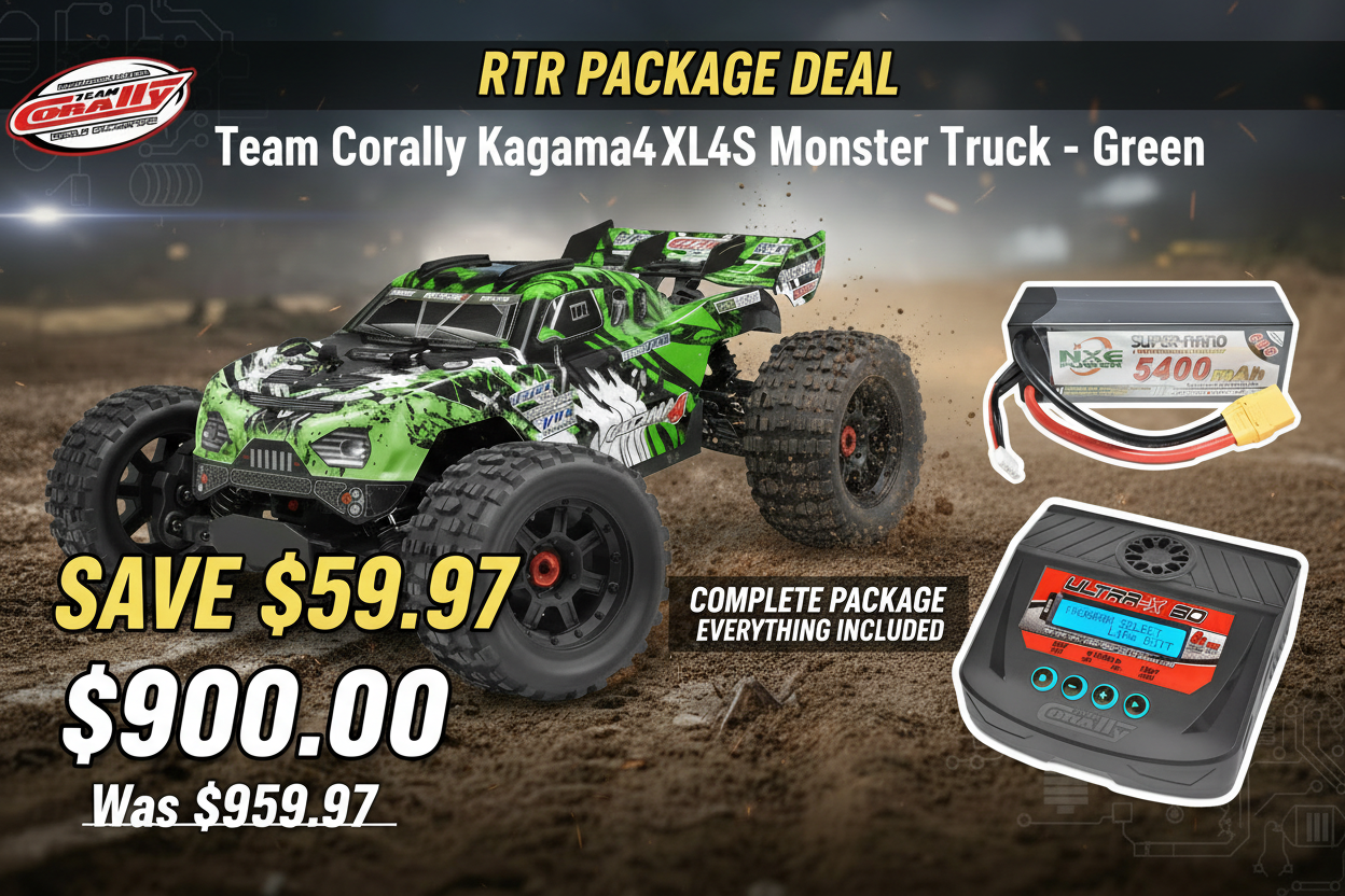 RTR Package Deal - Team Corally Kagama4 XL4S Green
