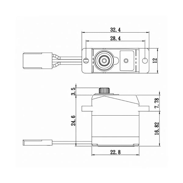 Savox SH0264MGP Super Torque Metal Gear Micro Digital Servo 0.06/16.7