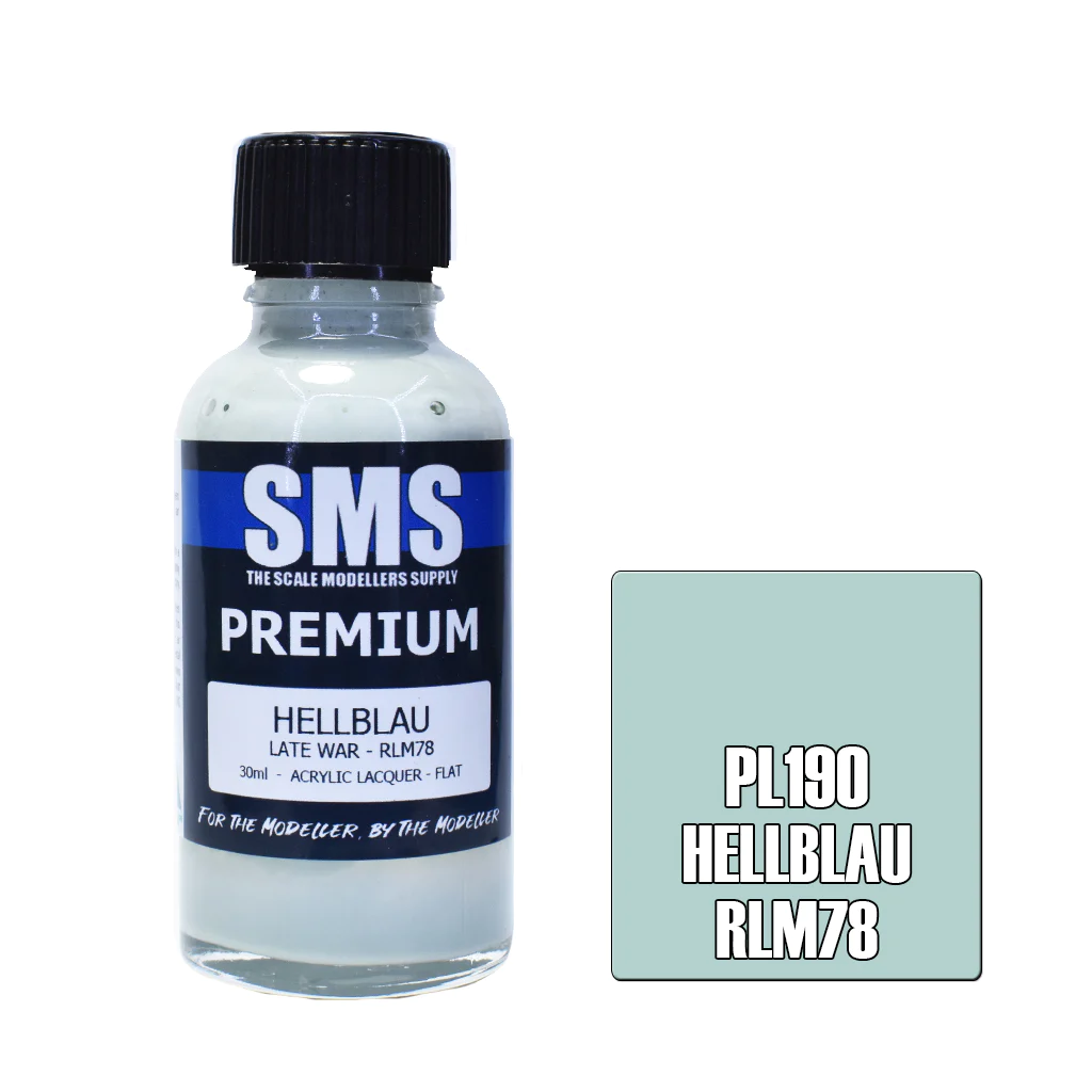 SMS Airbrush Paints - Premium RLM 78 Hellblau Late War30Ml - [Sunshine-Coast] - Scale Modellers Supply - [RC-Car] - [Scale-Model]