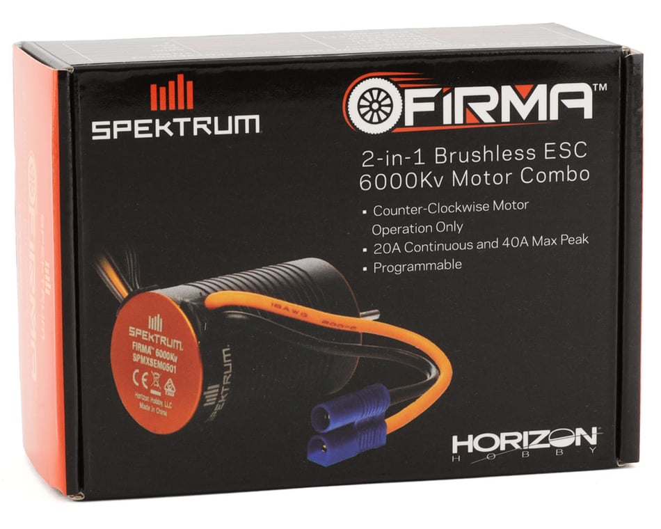 Spektrum Firma 6000kv Brushless Motor/ESC 2-in-1 Combo with EC2 Connector