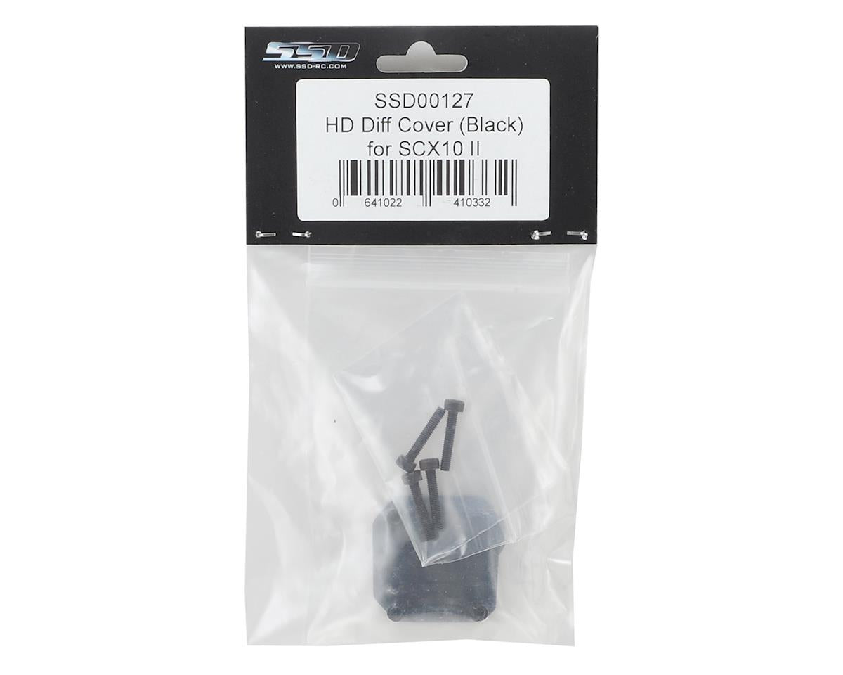 SSD RC HD Aluminium Diff Cover for SCX10 II – Black – SSD00127