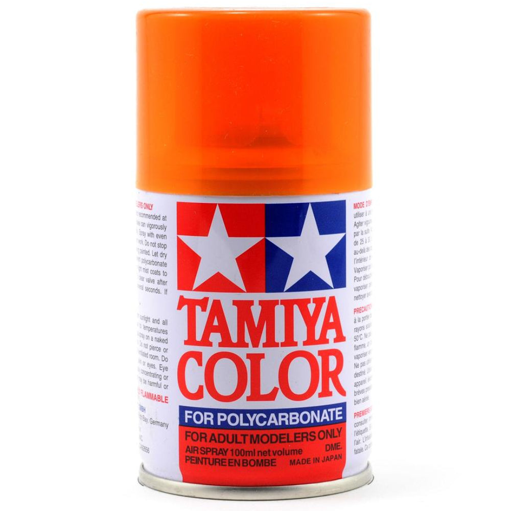 Tamiya PS-43 Translucent Orange Polycarbanate Spray Paint 100Ml 86043 - Techtonic Hobbies - Tamiya