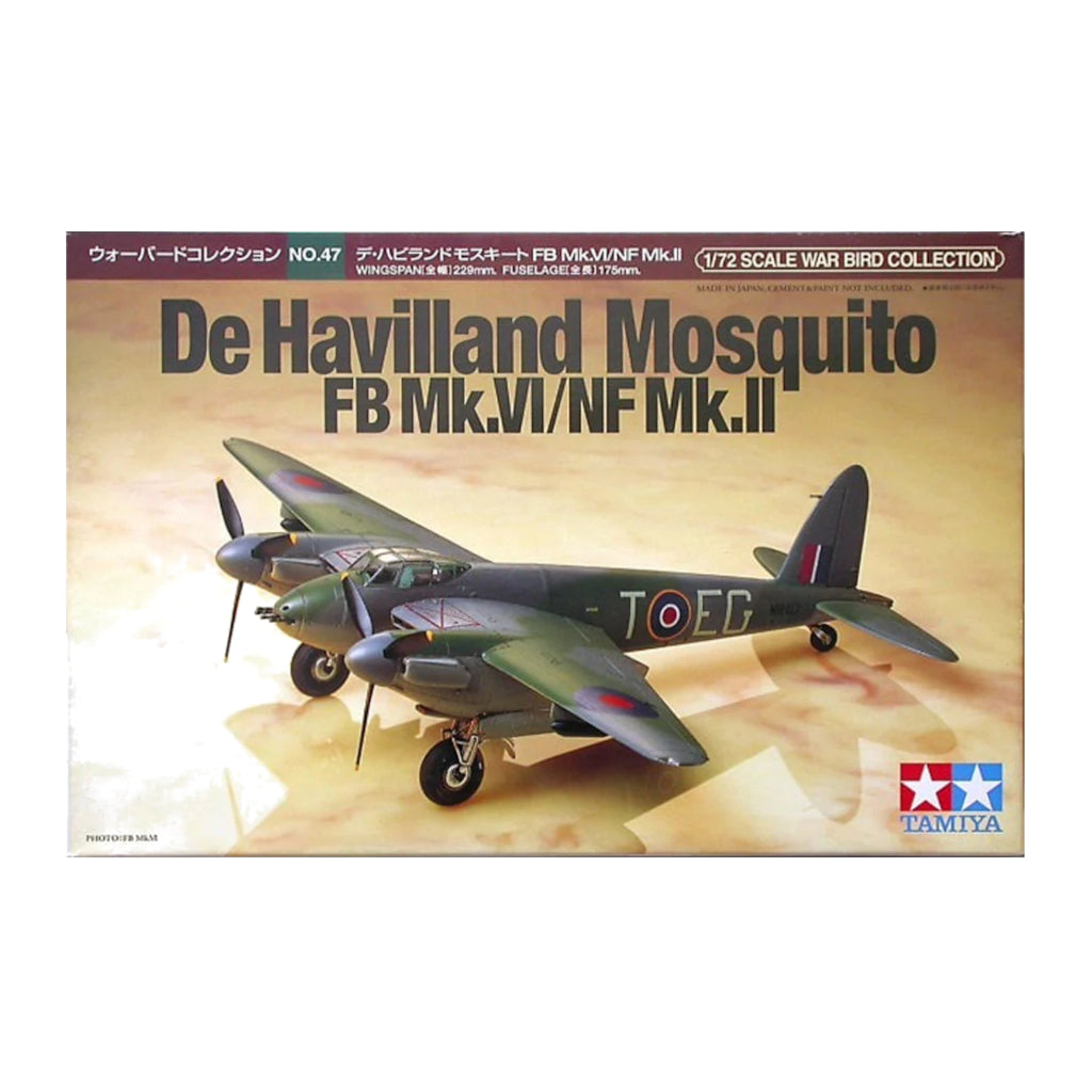 Tamiya 60747 1/72 Scale De Haviland Mosquito FB Mk.VI/NF Mk.II - Techtonic Hobbies - Tamiya