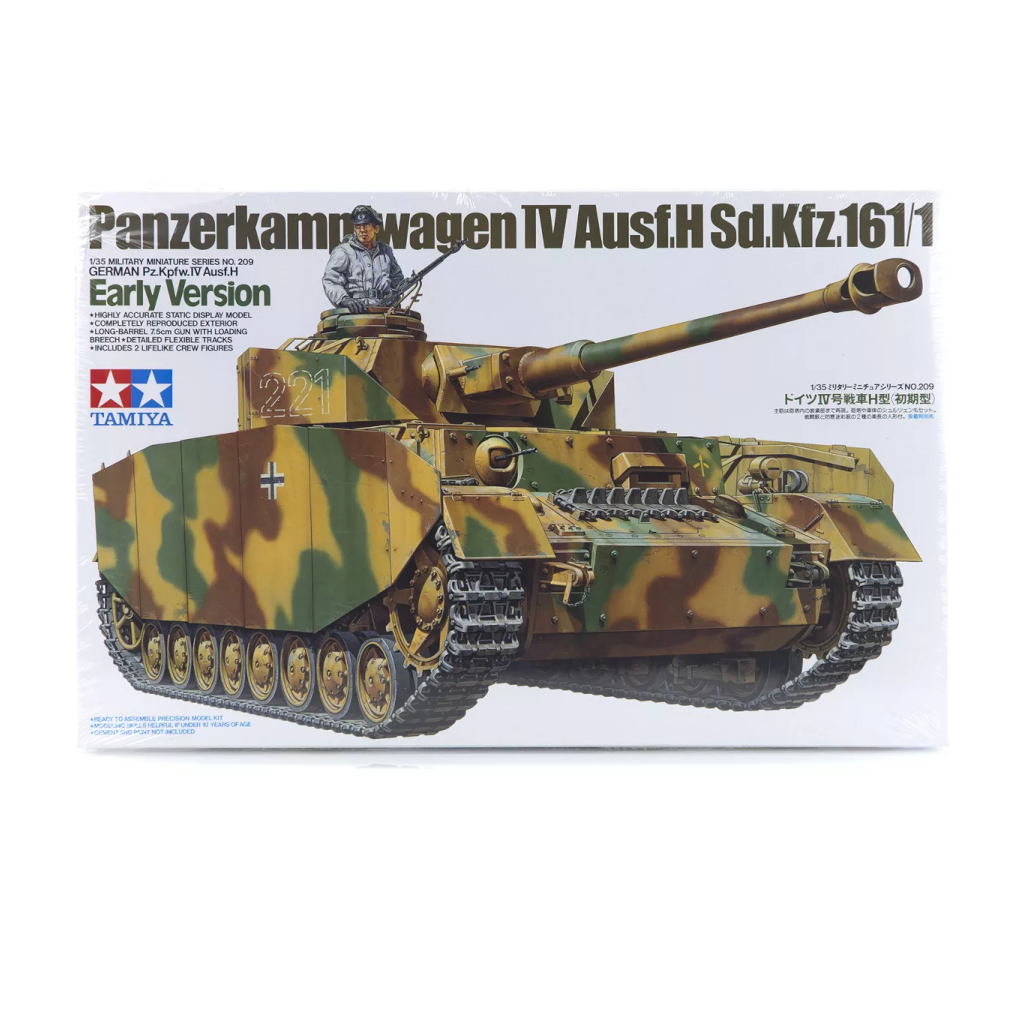 Tamiya 35209 1/35 Scale Panzerkampfwagen IV Ausf.H Sd.Kfz 161/1 German Medium Tank WW2 - [Sunshine-Coast] - Tamiya - [RC-Car] - [Scale-Model]