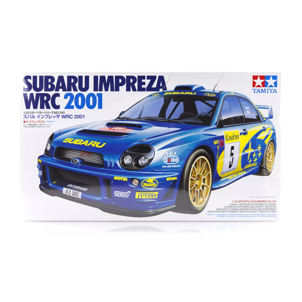 TAMIYA 24218 1:24 Subaru Impreza WRC '99 - getrouwe replica, modelbouw, kunststof kit, hobby, lijmen, modelbouwdoos, montage, onbeschilderd, veelkleurig