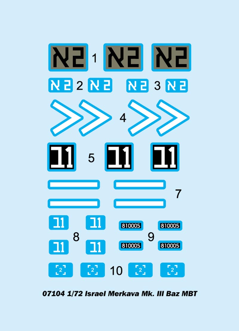 Trumpeter 07104 1/72 Scale Israel Merkava Mk.3 Baz MBT - Techtonic Hobbies - Trumpeter