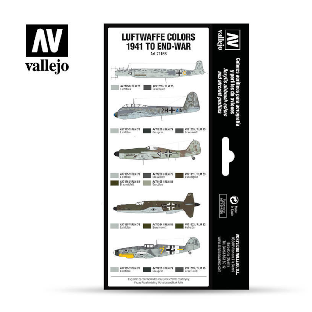 Vallejo 71166 Model Air Set Luftwaffe Colors 1941 - Late War - [Sunshine-Coast] - Vallejo - [RC-Car] - [Scale-Model]