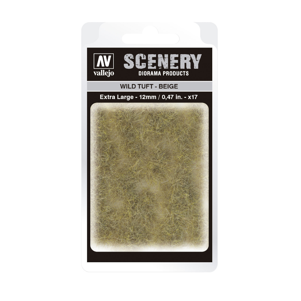 Vallejo Scenery 12mm Beige Wild Tuft 17Pcs - Techtonic Hobbies - Vallejo