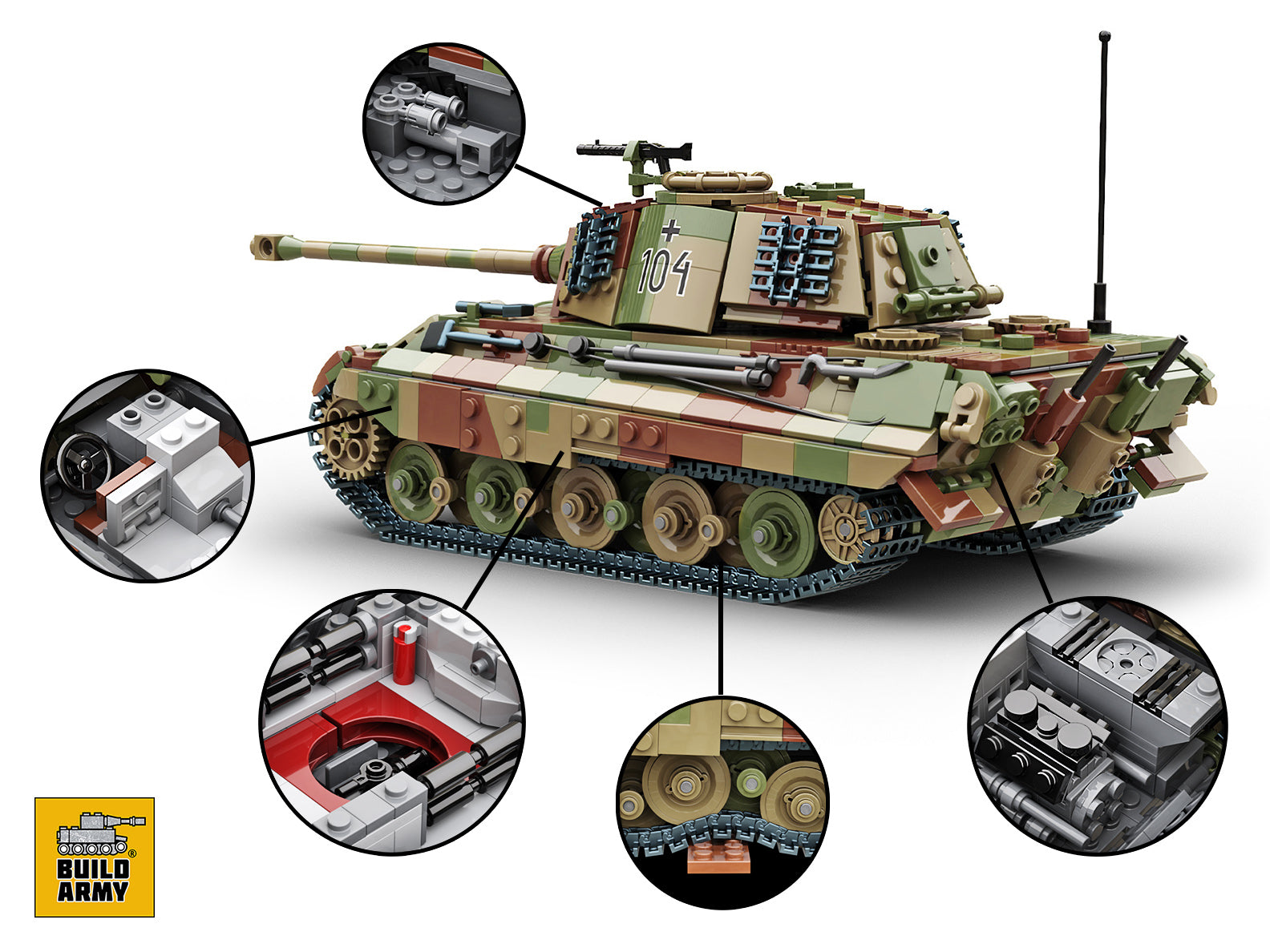 Build Army King Tiger in Camouflage_V2