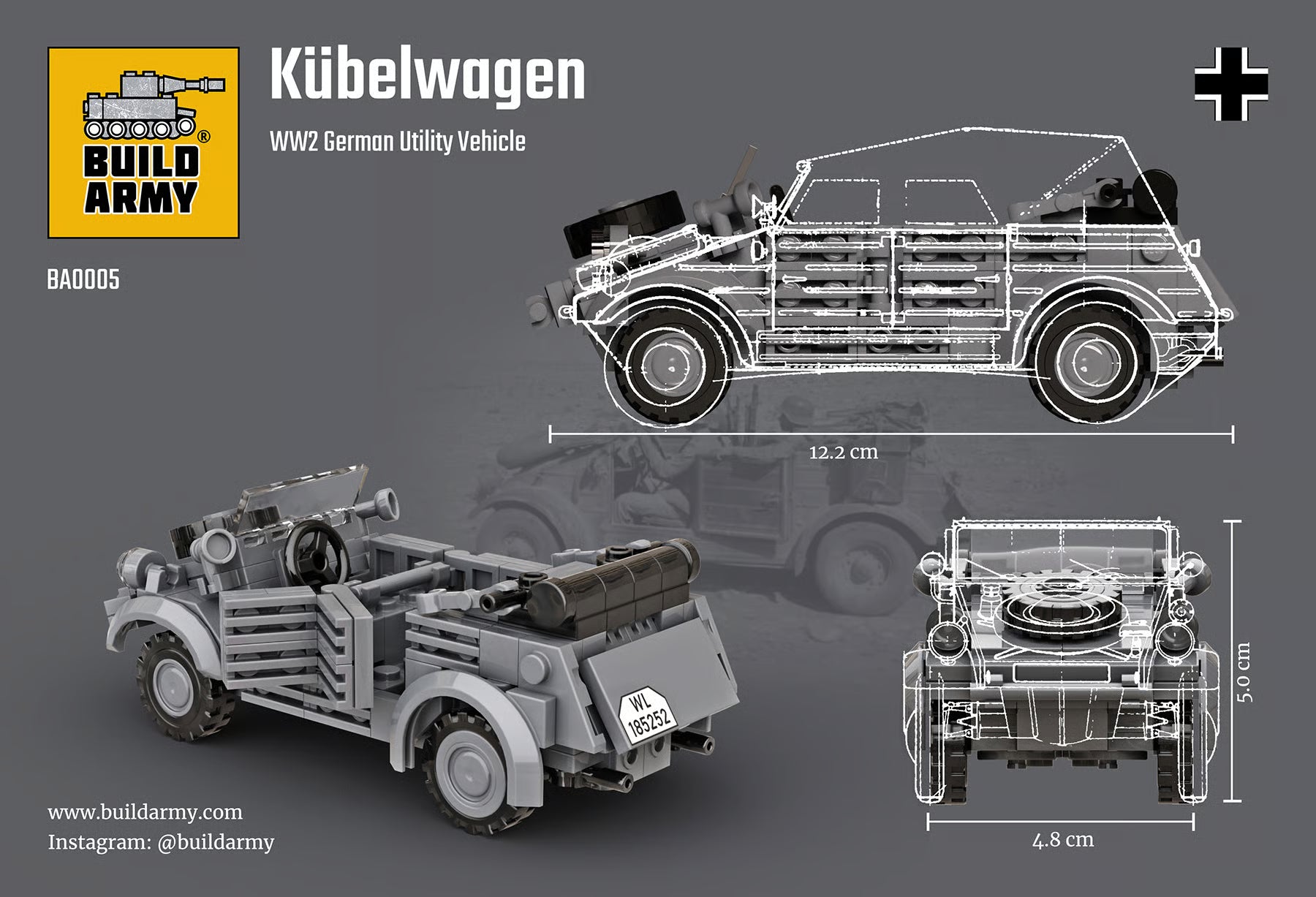WW2 German Kübelwagen car Version 2