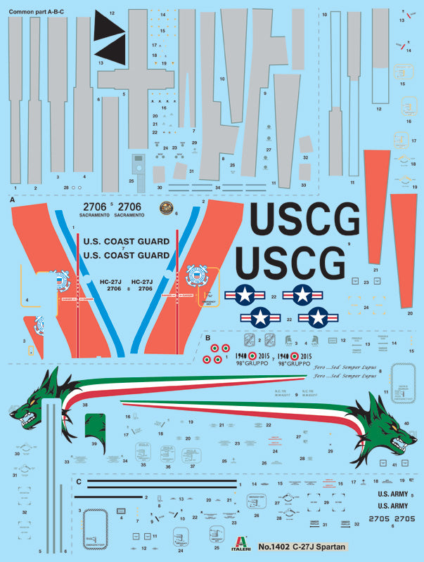 Italeri 01402 1/72 Scale C-27J Spartan - Techtonic Hobbies - Italeri
