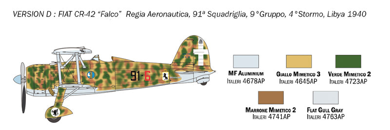 Italeri  01437 1/72 Scale Fiat CR.42 Falco - Techtonic Hobbies - Italeri