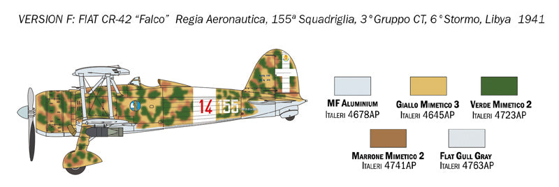 Italeri  01437 1/72 Scale Fiat CR.42 Falco - Techtonic Hobbies - Italeri