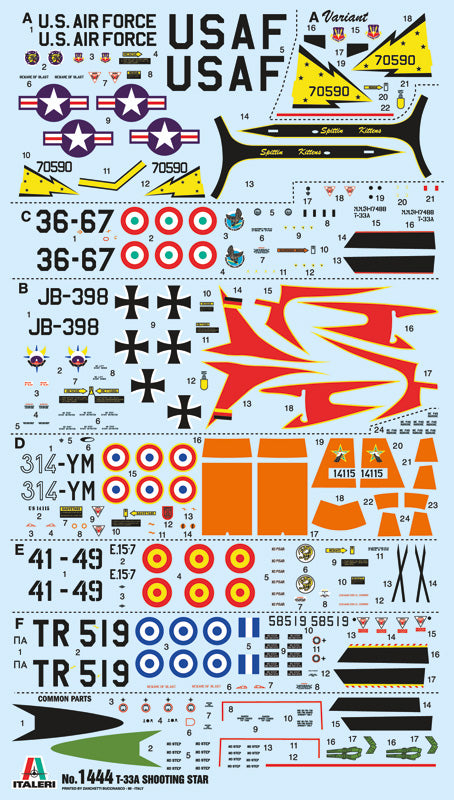 Italeri 01444 1/72 Scale T-33A Shooting Star - Techtonic Hobbies - Italeri