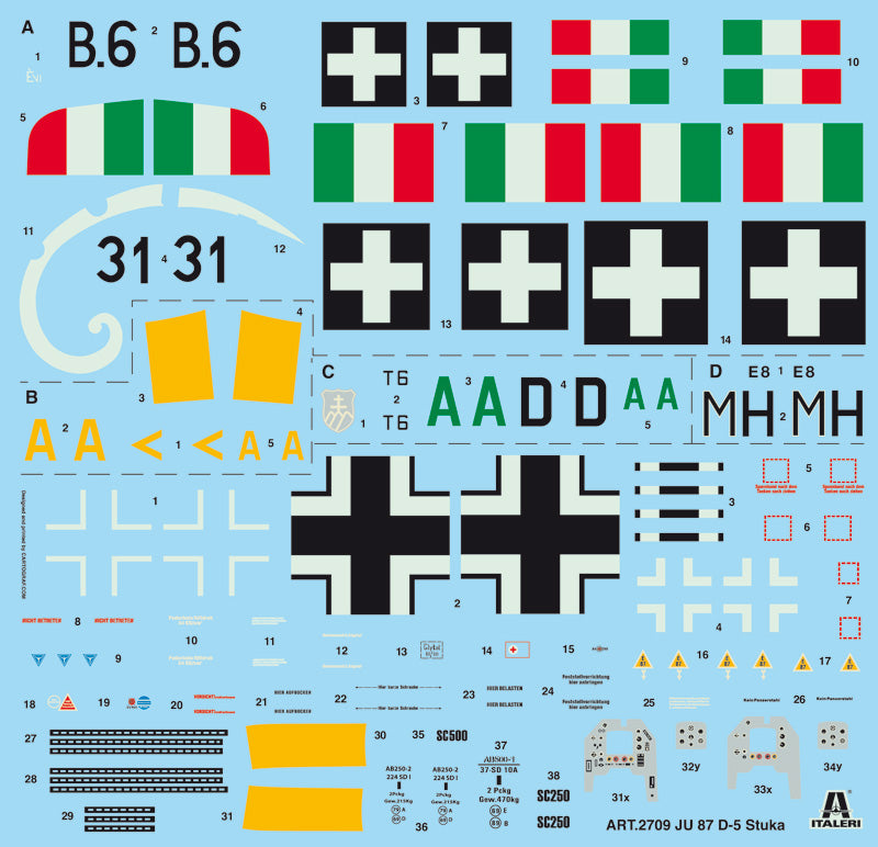 Italeri 02709 1/48 Scale Junkers Ju87 D5 Stuka - Techtonic Hobbies - Italeri