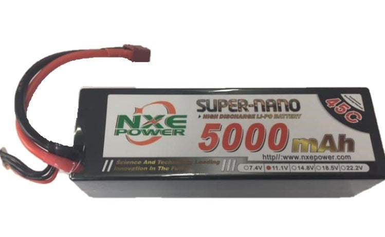 NXE-NXE 11.1v (3S)  5000mah 45c Hard case Lipo w/Deans-rc-cars-scale-models-sunshine-coast