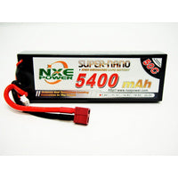 NXE 7.4v 5400mah 50c H/case Lipo w/Dean - Techtonic Hobbies - NXE