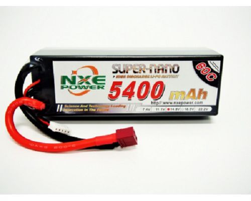 NXE-NXE 14.8v (4S)  5400mah 60c H/case Lipo w/Dean-rc-cars-scale-models-sunshine-coast