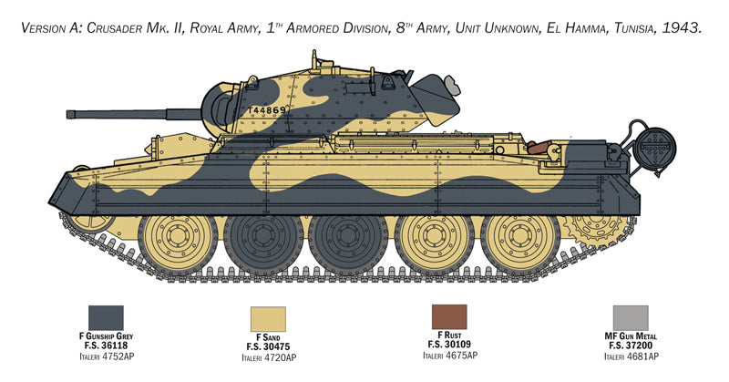 Italeri 06579 1/35 Scale Crusader Mk 2 With 8th Army Infantry - Techtonic Hobbies - Italeri