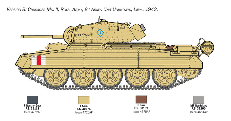 Italeri 06579 1/35 Scale Crusader Mk 2 With 8th Army Infantry - Techtonic Hobbies - Italeri