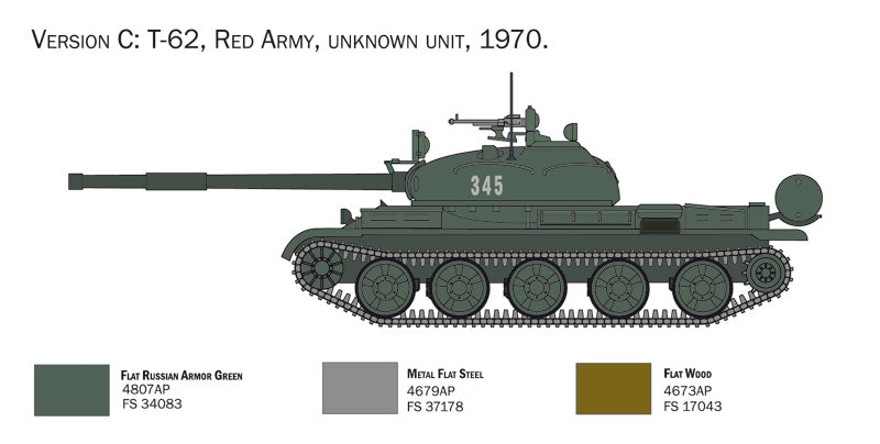 Italeri 07006 1/72 Scale Soviet T-62 MBT - Techtonic Hobbies - Italeri