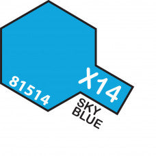 Tamiya-Tamiya Acrylic Mini X-14 SKY BLUE-rc-cars-scale-models-sunshine-coast