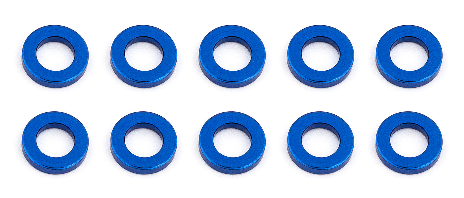 Team Associated-Team Associated Ballstud Washers, 5.5x3.0x1.0 mm, blue aluminum -rc-cars-scale-models-sunshine-coast