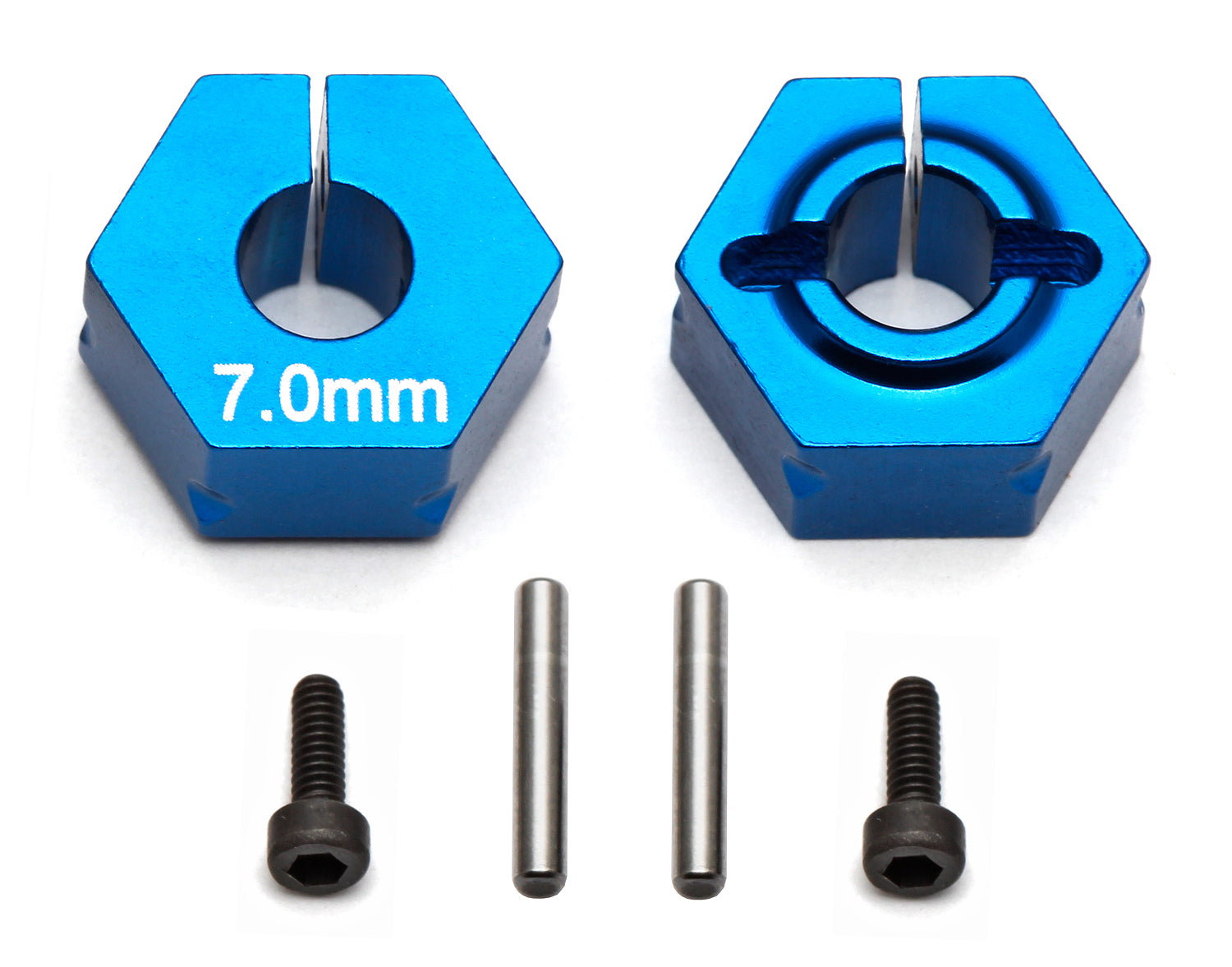 Team Associated-Team Associated FT Clamping Wheel Hexes, 7.0 mm offset -rc-cars-scale-models-sunshine-coast