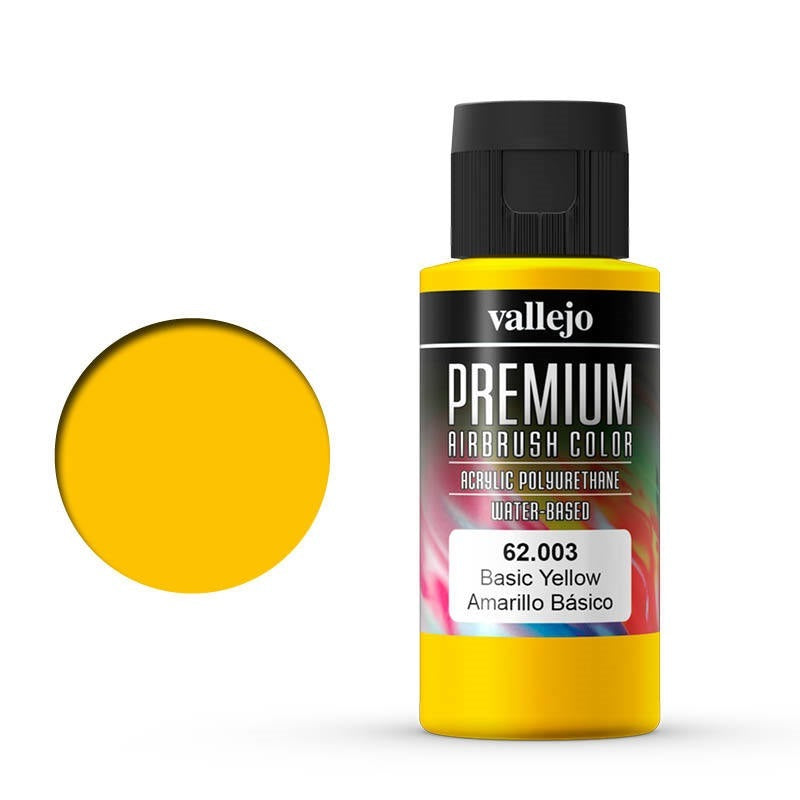 Vallejo-Vallejo premium acrylic airbrush colour Basic Yellow -rc-cars-scale-models-sunshine-coast