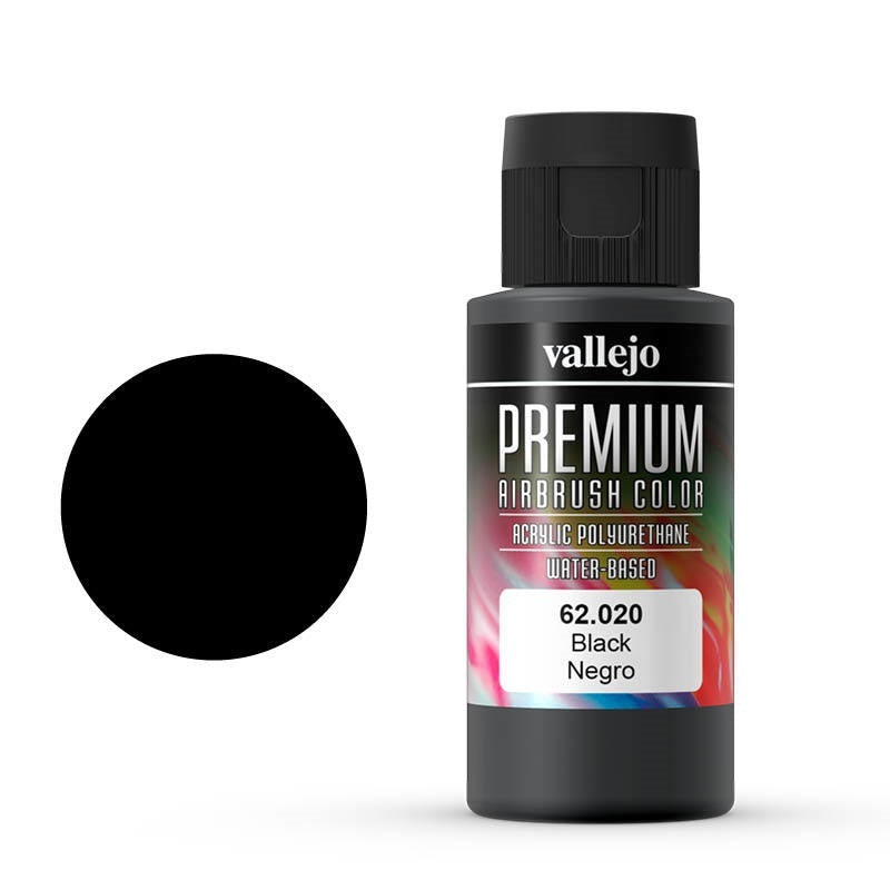 Vallejo-Vallejo premium acrylic airbrush colour Black -rc-cars-scale-models-sunshine-coast