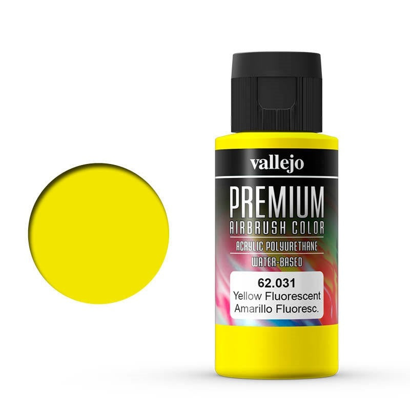 Vallejo-Vallejo premium acrylic airbrush colour Yellow Fluo -rc-cars-scale-models-sunshine-coast