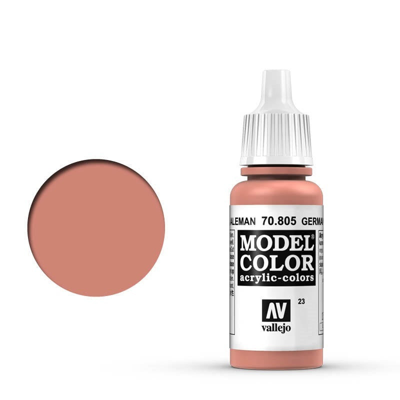 Vallejo-Vallejo Model Colour  023 German Orange 17 ml Acrylic Paint [70805] -rc-cars-scale-models-sunshine-coast