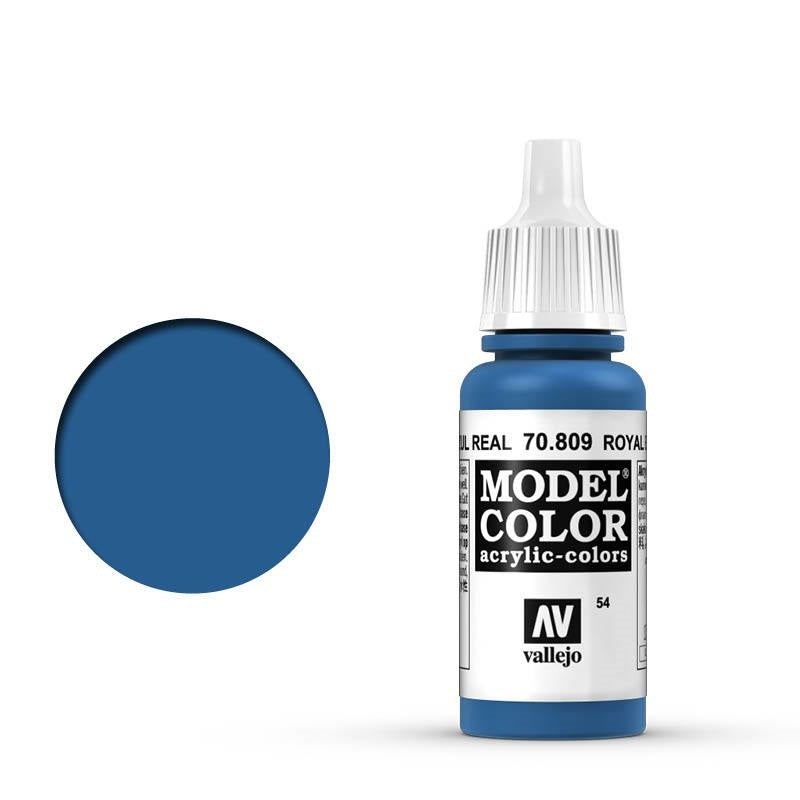 Vallejo-Vallejo Model Colour  054 Royal Blue 17 ml Acrylic Paint [70809] -rc-cars-scale-models-sunshine-coast