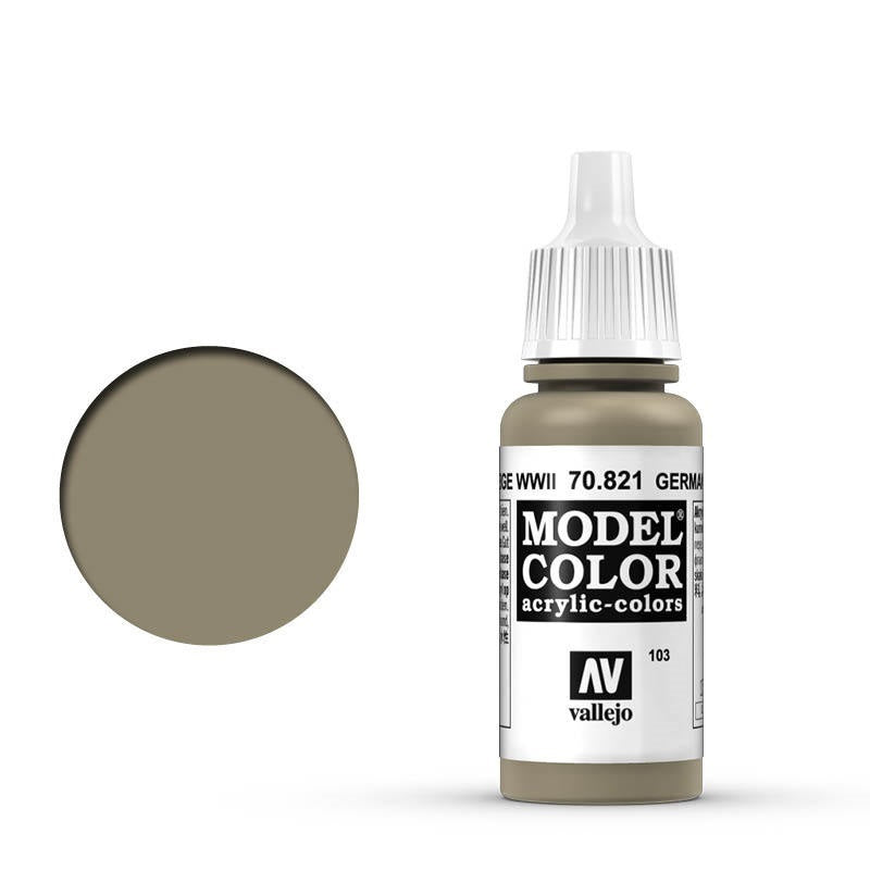 Vallejo-Vallejo Model Colour  103 German Cam Beige WWII 17 ml Acrylic Paint [70821] -rc-cars-scale-models-sunshine-coast