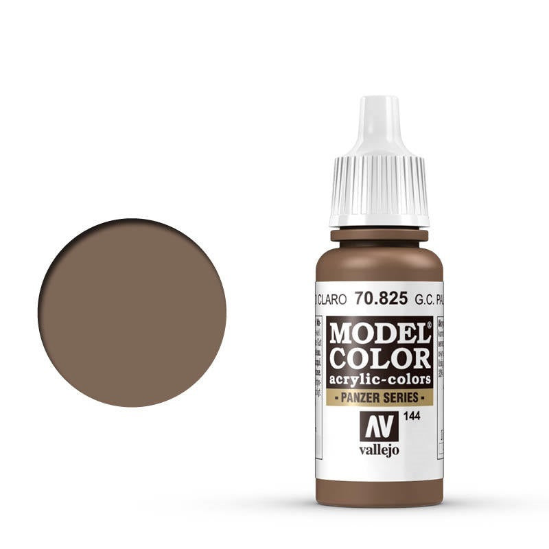 Vallejo-Vallejo Model Colour  144 German Cam Pale Brown 17 ml Acrylic Paint [70825] -rc-cars-scale-models-sunshine-coast