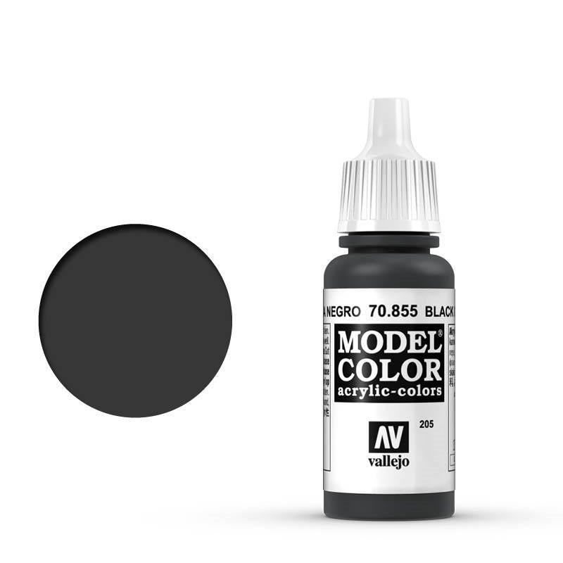 Vallejo-Vallejo Model Colour  205 Black Glaze 17 ml Acrylic Paint [70855] -rc-cars-scale-models-sunshine-coast